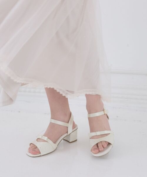 MAJESTIC LEGON / マジェスティックレゴン サンダル | サテンビジューリボンサンダル | 詳細1