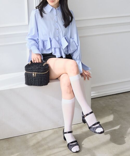 MAJESTIC LEGON / マジェスティックレゴン サンダル | サテンビジューリボンサンダル | 詳細11