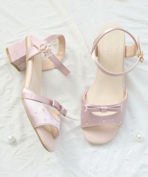 MAJESTIC LEGON / マジェスティックレゴン サンダル | サテンビジューリボンサンダル | 詳細18