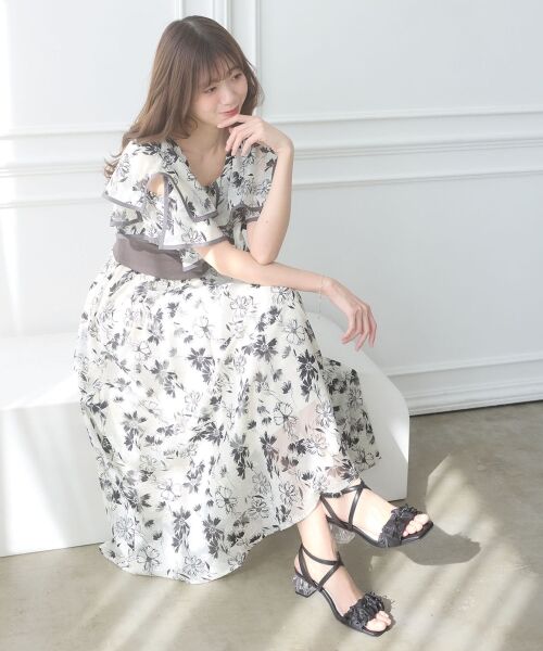 MAJESTIC LEGON / マジェスティックレゴン サンダル | クリアヒールギャザーリボンサンダル | 詳細15