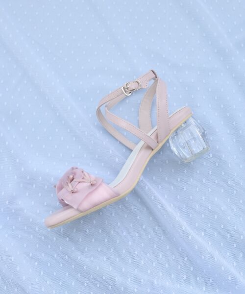 MAJESTIC LEGON / マジェスティックレゴン サンダル | クリアヒールギャザーリボンサンダル | 詳細18