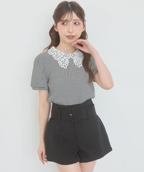 MAJESTIC LEGON / マジェスティックレゴン カットソー | ◇2WAYレース襟パフスリーブトップス | 詳細17