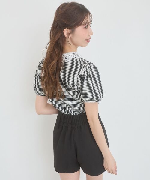 MAJESTIC LEGON / マジェスティックレゴン カットソー | ◇2WAYレース襟パフスリーブトップス | 詳細19