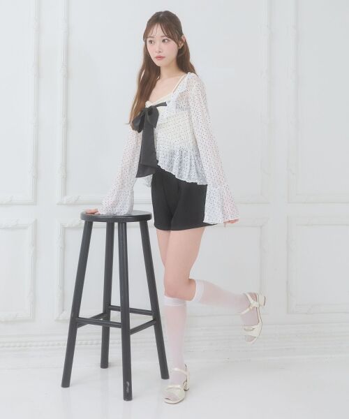 MAJESTIC LEGON / マジェスティックレゴン Tシャツ | バリエフリル襟カーディガン | 詳細12