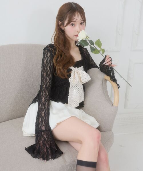 MAJESTIC LEGON / マジェスティックレゴン Tシャツ | バリエフリル襟カーディガン | 詳細17