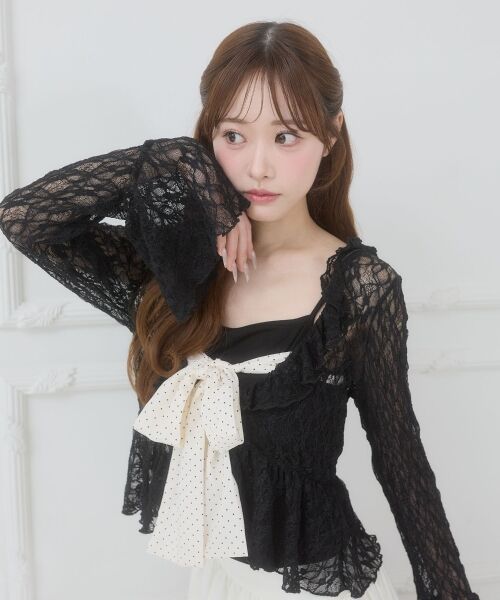 MAJESTIC LEGON / マジェスティックレゴン キャミソール・チューブトップ | ビッグリボンカップ付きキャミ | 詳細16