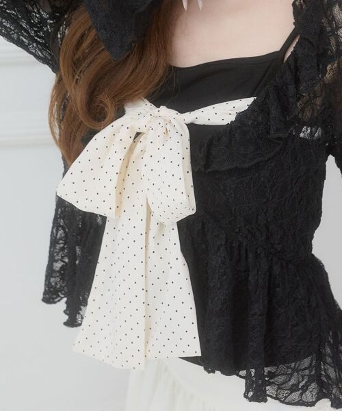 MAJESTIC LEGON / マジェスティックレゴン キャミソール・チューブトップ | ビッグリボンカップ付きキャミ | 詳細17