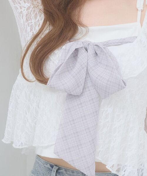 MAJESTIC LEGON / マジェスティックレゴン キャミソール・チューブトップ | ビッグリボンカップ付きキャミ | 詳細3