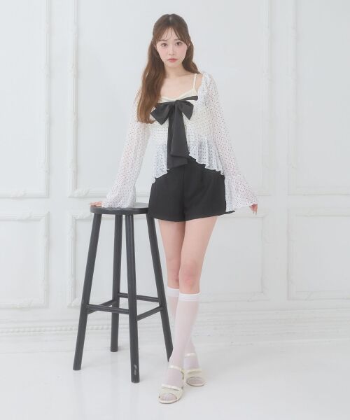 MAJESTIC LEGON / マジェスティックレゴン キャミソール・チューブトップ | ビッグリボンカップ付きキャミ | 詳細4