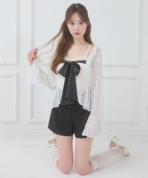 MAJESTIC LEGON / マジェスティックレゴン キャミソール・チューブトップ | ビッグリボンカップ付きキャミ | 詳細7