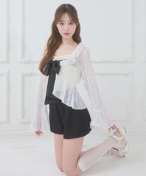 MAJESTIC LEGON / マジェスティックレゴン キャミソール・チューブトップ | ビッグリボンカップ付きキャミ | 詳細8