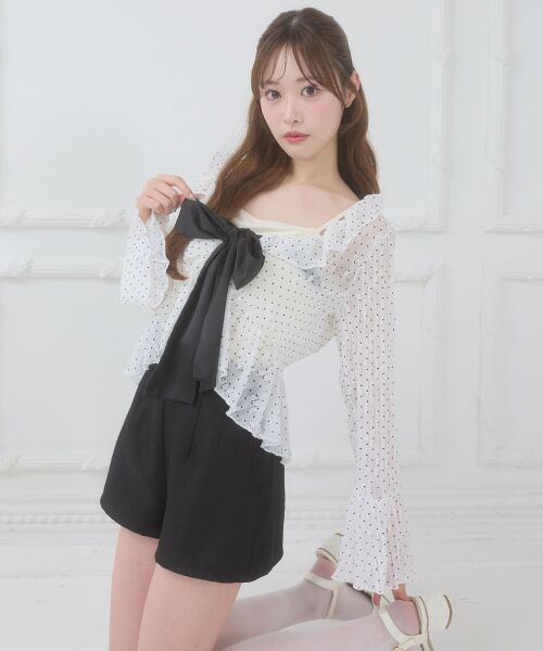 MAJESTIC LEGON / マジェスティックレゴン キャミソール・チューブトップ | ビッグリボンカップ付きキャミ | 詳細9