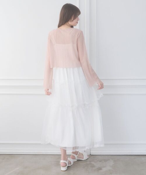 MAJESTIC LEGON / マジェスティックレゴン ニット・セーター | ビジューボタンシアーカーディガン | 詳細8