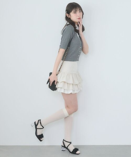 MAJESTIC LEGON / マジェスティックレゴン ニット・セーター | レースリボン襟ハーフスリーブニット | 詳細20