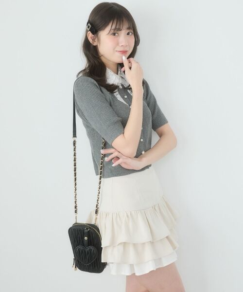 MAJESTIC LEGON / マジェスティックレゴン ニット・セーター | レースリボン襟ハーフスリーブニット | 詳細24