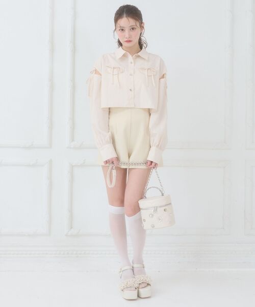 MAJESTIC LEGON / マジェスティックレゴン ショート・ハーフ・半端丈パンツ | ハイウエストショートパンツ | 詳細1