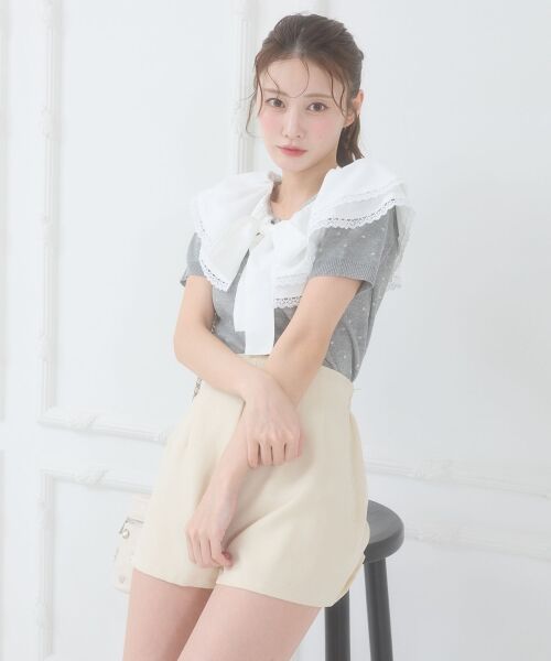 MAJESTIC LEGON / マジェスティックレゴン ショート・ハーフ・半端丈パンツ | ハイウエストショートパンツ | 詳細11