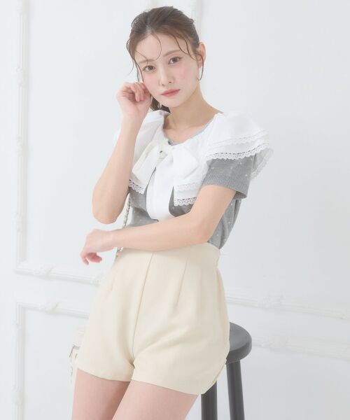 MAJESTIC LEGON / マジェスティックレゴン ショート・ハーフ・半端丈パンツ | ハイウエストショートパンツ | 詳細12