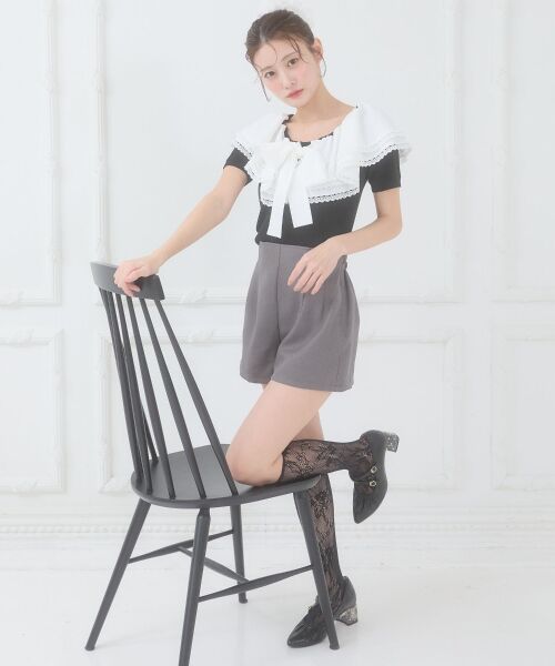 MAJESTIC LEGON / マジェスティックレゴン ショート・ハーフ・半端丈パンツ | ハイウエストショートパンツ | 詳細16