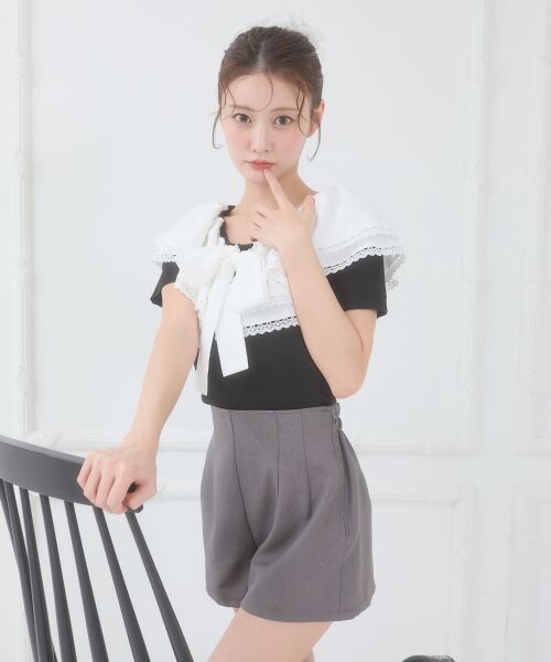 MAJESTIC LEGON / マジェスティックレゴン ショート・ハーフ・半端丈パンツ | ハイウエストショートパンツ | 詳細19