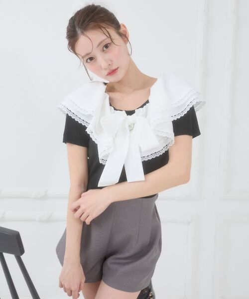 MAJESTIC LEGON / マジェスティックレゴン ショート・ハーフ・半端丈パンツ | ハイウエストショートパンツ | 詳細20