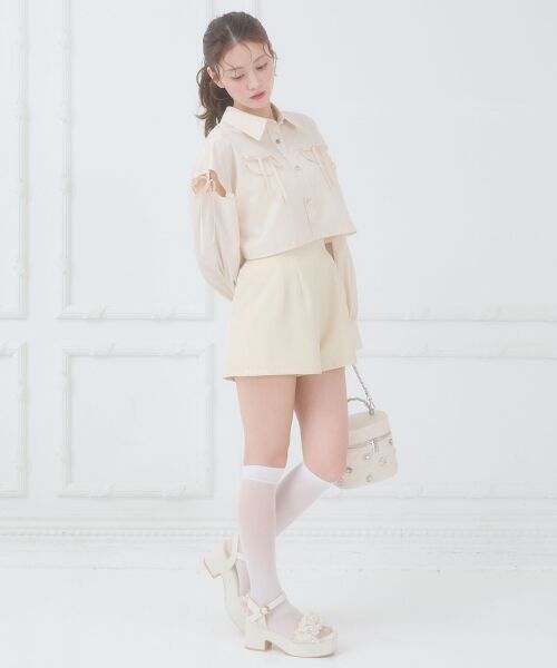 MAJESTIC LEGON / マジェスティックレゴン ショート・ハーフ・半端丈パンツ | ハイウエストショートパンツ | 詳細3