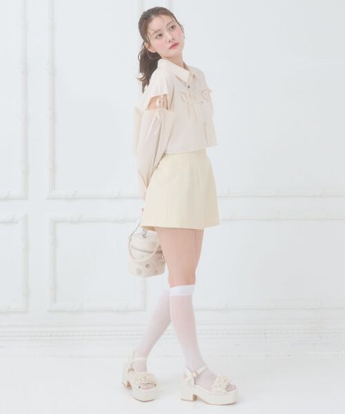 MAJESTIC LEGON / マジェスティックレゴン ショート・ハーフ・半端丈パンツ | ハイウエストショートパンツ | 詳細4