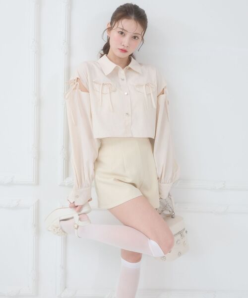 MAJESTIC LEGON / マジェスティックレゴン ショート・ハーフ・半端丈パンツ | ハイウエストショートパンツ | 詳細6