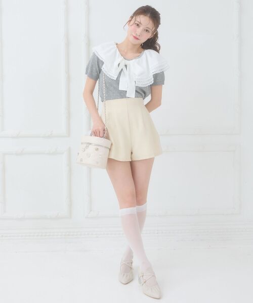 MAJESTIC LEGON / マジェスティックレゴン ショート・ハーフ・半端丈パンツ | ハイウエストショートパンツ | 詳細9