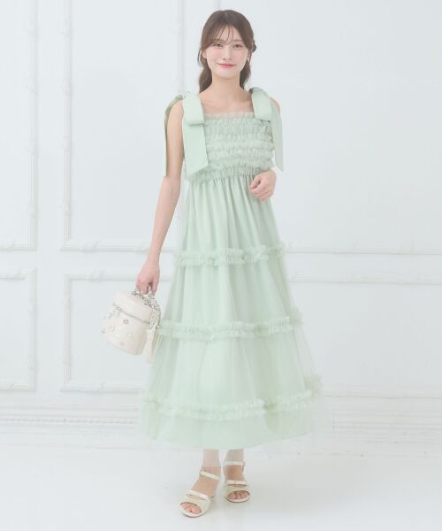 MAJESTIC LEGON / マジェスティックレゴン ロング・マキシ丈ワンピース | フリルチュールロングワンピース | 詳細12