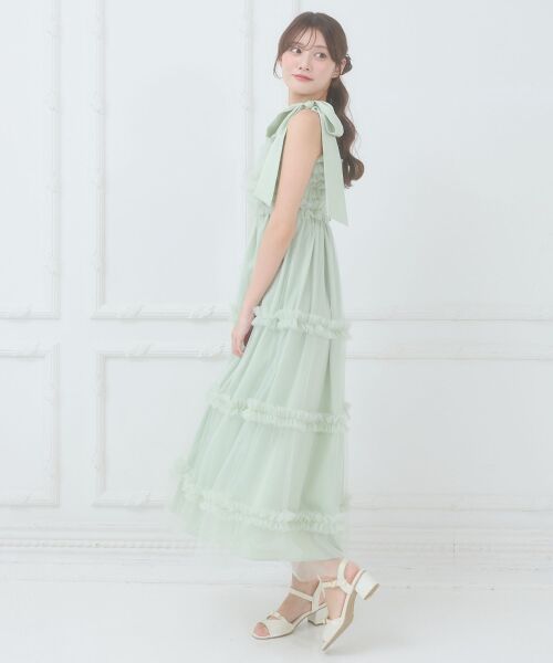 MAJESTIC LEGON / マジェスティックレゴン ロング・マキシ丈ワンピース | フリルチュールロングワンピース | 詳細14