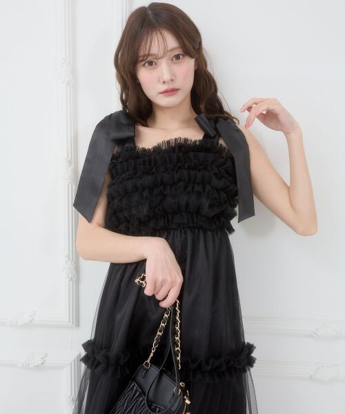 MAJESTIC LEGON / マジェスティックレゴン ロング・マキシ丈ワンピース | フリルチュールロングワンピース | 詳細21