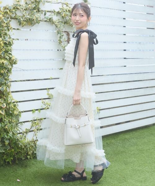 MAJESTIC LEGON / マジェスティックレゴン ロング・マキシ丈ワンピース | フリルチュールロングワンピース | 詳細10