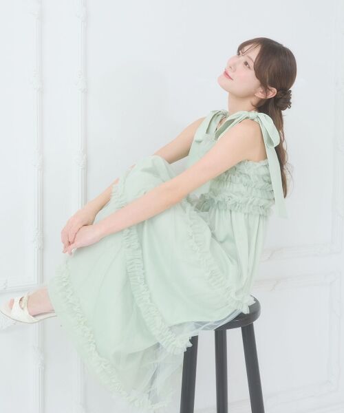 MAJESTIC LEGON / マジェスティックレゴン ロング・マキシ丈ワンピース | フリルチュールロングワンピース | 詳細20