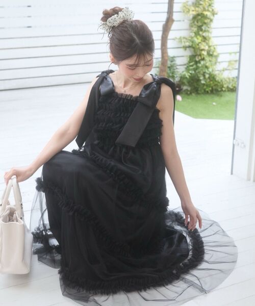 MAJESTIC LEGON / マジェスティックレゴン ロング・マキシ丈ワンピース | フリルチュールロングワンピース | 詳細22