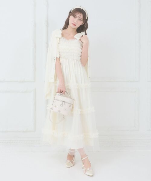 MAJESTIC LEGON / マジェスティックレゴン ロング・マキシ丈ワンピース | フリルチュールロングワンピース | 詳細3