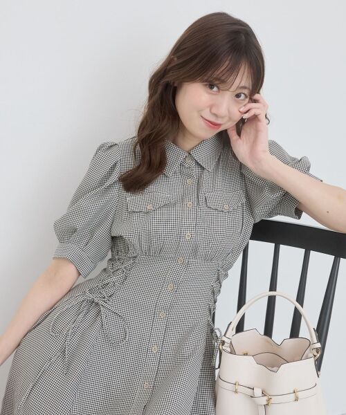 MAJESTIC LEGON / マジェスティックレゴン ロング・マキシ丈ワンピース | サイドレースアップシャツワンピース | 詳細29