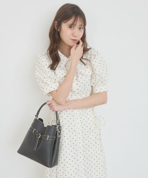 MAJESTIC LEGON / マジェスティックレゴン ロング・マキシ丈ワンピース | サイドレースアップシャツワンピース | 詳細5