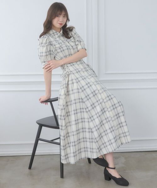 MAJESTIC LEGON / マジェスティックレゴン ロング・マキシ丈ワンピース | サイドレースアップシャツワンピース | 詳細15