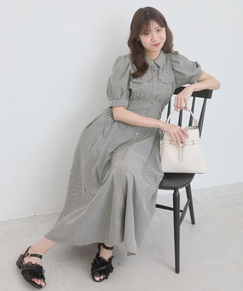 MAJESTIC LEGON / マジェスティックレゴン ロング・マキシ丈ワンピース | サイドレースアップシャツワンピース | 詳細5