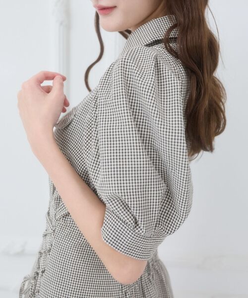 MAJESTIC LEGON / マジェスティックレゴン ロング・マキシ丈ワンピース | サイドレースアップシャツワンピース | 詳細10