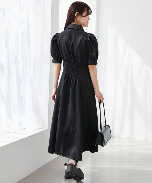 MAJESTIC LEGON / マジェスティックレゴン ロング・マキシ丈ワンピース | サイドレースアップシャツワンピース | 詳細22