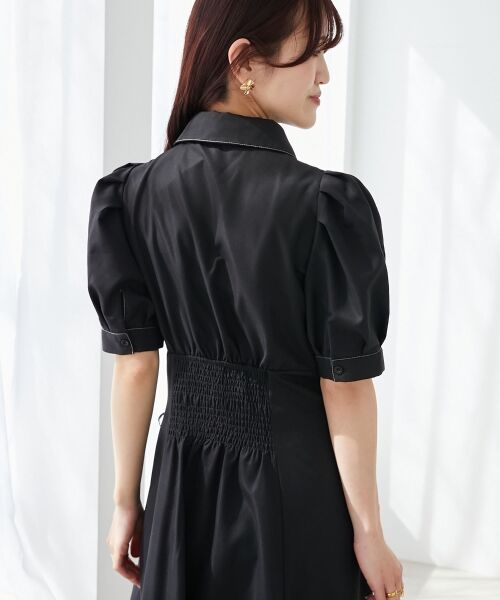 MAJESTIC LEGON / マジェスティックレゴン ロング・マキシ丈ワンピース | サイドレースアップシャツワンピース | 詳細25