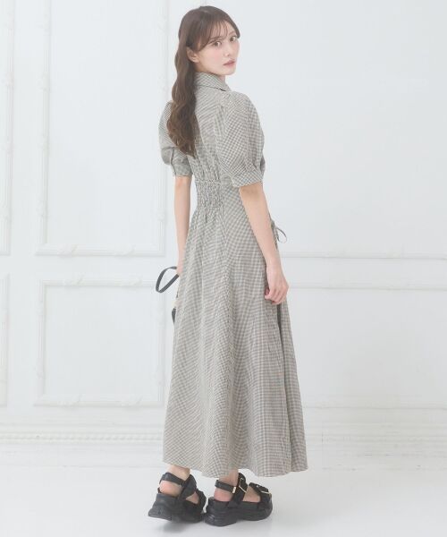 MAJESTIC LEGON / マジェスティックレゴン ロング・マキシ丈ワンピース | サイドレースアップシャツワンピース | 詳細11