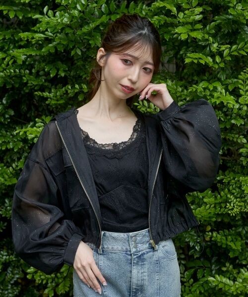 MAJESTIC LEGON / マジェスティックレゴン タンクトップ | レースクロスタンク（ブラック）