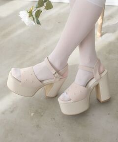 MAJESTIC LEGON / マジェスティックレゴン サンダル | 軽盛れヒールビジューサンダル