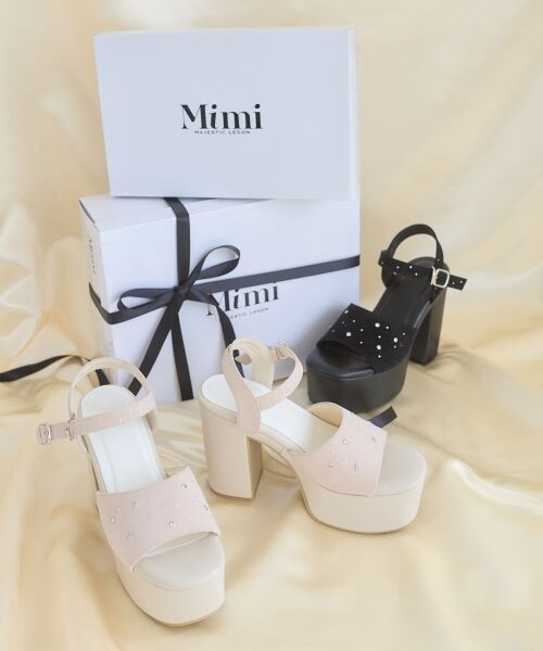 MAJESTIC LEGON / マジェスティックレゴン サンダル | 軽盛れヒールビジューサンダル | 詳細1