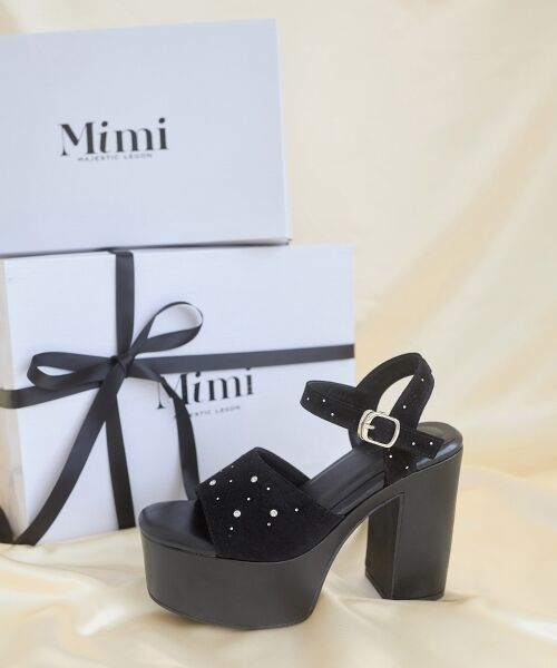 MAJESTIC LEGON / マジェスティックレゴン サンダル | 軽盛れヒールビジューサンダル | 詳細2