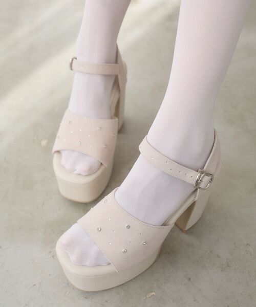 MAJESTIC LEGON / マジェスティックレゴン サンダル | 軽盛れヒールビジューサンダル | 詳細3