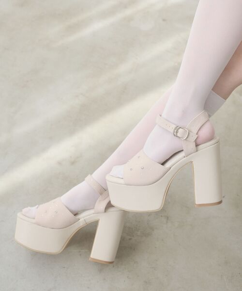 MAJESTIC LEGON / マジェスティックレゴン サンダル | 軽盛れヒールビジューサンダル | 詳細4